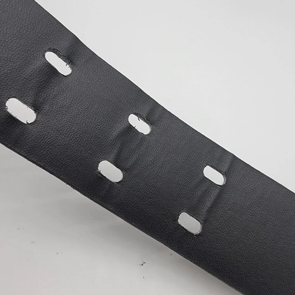 Mens Projek Belt Raw Bonded Leather Belt Made in‎ Canada Black Size 38 Heavy EUC
